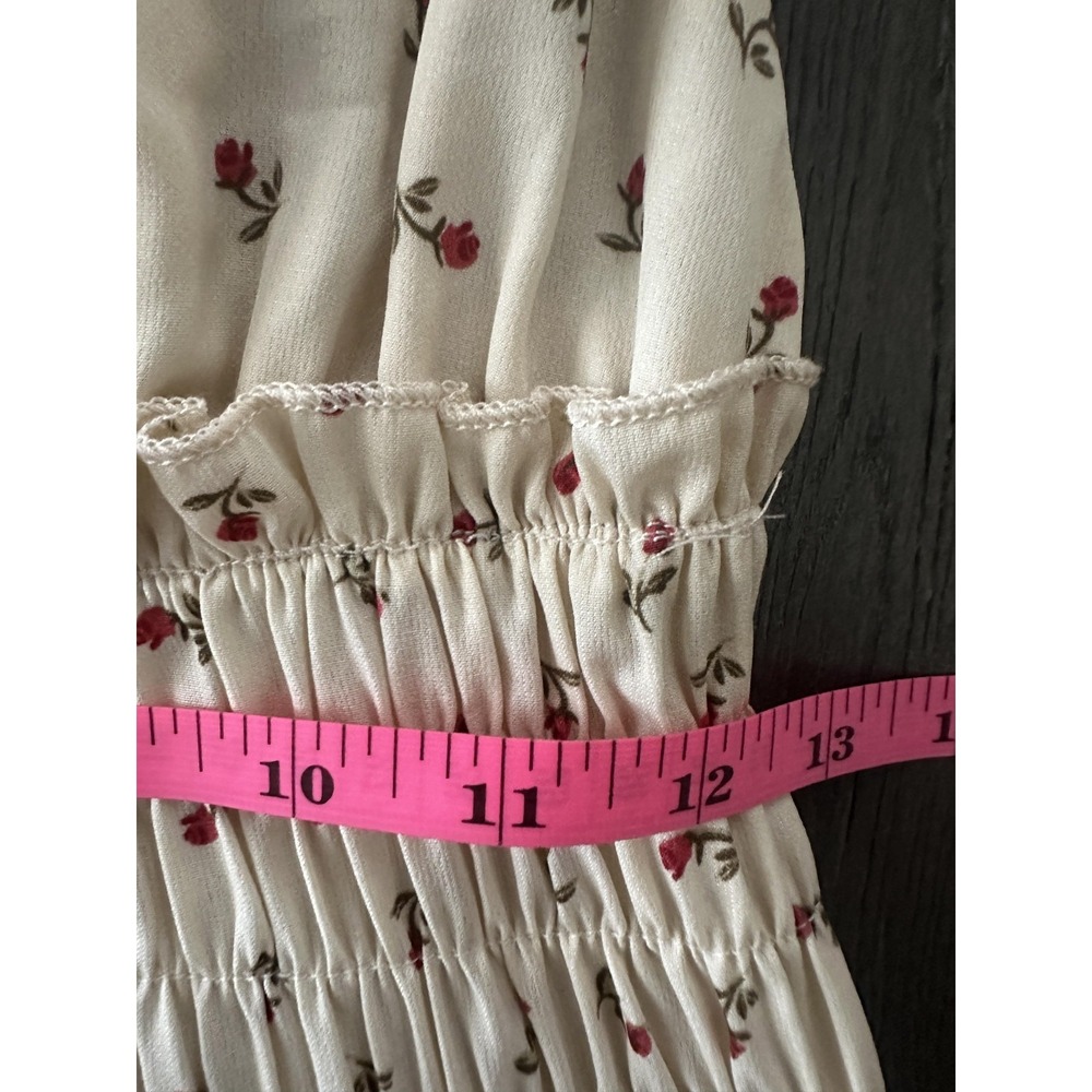 Princess Polly Dress Womens US 6 Small Ivory Floral Maxi Adjustable Strap Summer - Picture 6 of 12